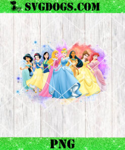 Princesses Watercolour Background PNG, Princess PNG, Cinderella Ariel Aurora PNG