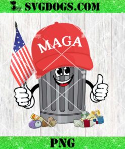 Proud MAGA Garbage Trump Supporter Trash Can Cartoon PNG, Garbage Trump PNG