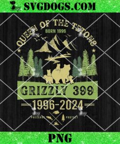 Queen Of The Tetons Grizzly 399 National Park 1996 2024 PNG