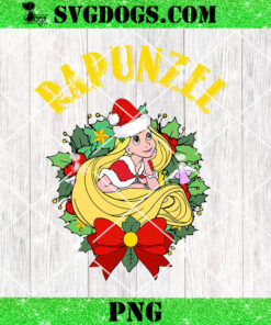 Rapunzel Princess Christmas PNG, Disney Rapunzel Christmas Wreath PNG