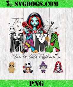 Sally This Mama Loves Her Nightmares PNG, Halloween Nightmare Mama PNG, Spooky Mama PNG