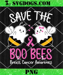 Save The Boobees Boo Bees Breast Cancer PNG, Halloween Breast Cancer PNG