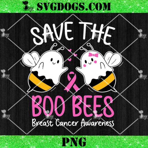 Save The Boobees Boo Bees Breast Cancer PNG, Halloween Breast Cancer PNG