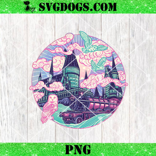 School of Magic And Mystery PNG, Starry Hogwarts PNG, Harry Potter PNG