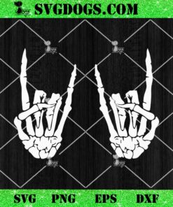 Skeleton Hand SVG PNG, Skeleton Rock On Hand SVG