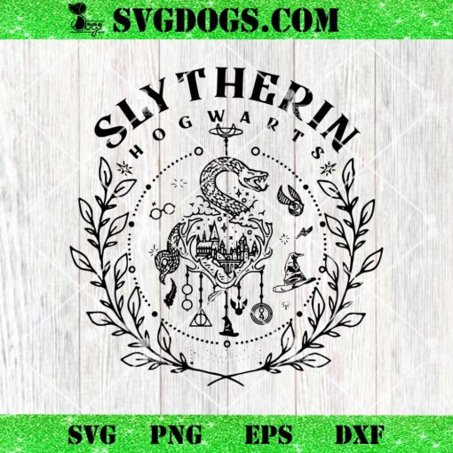 Slytherin Hogwarts SVG, Magical World SVG, Harry Potter SVG PNG