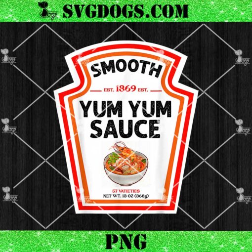 Smooth Yumyum Bottle Label Halloween 2024 Couples Costume PNG, Yum Yum Sauce PNG