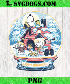 Snoopy Happy Holiday PNG, Peanuts Christmas PNG, Snow Globe PNG