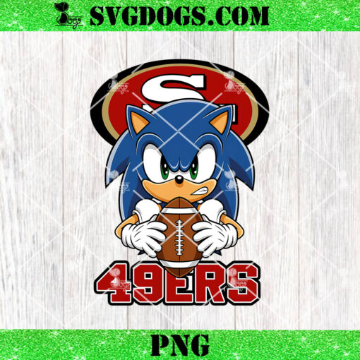 Sonic San Francisco 49ers PNG, Sonic the Hedgehog NFL PNG