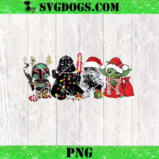 Star Wars Christmas PNG, Star Wars Baby Yoda Darth Vader Christmas PNG, Galaxy Wars PNG