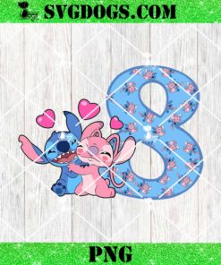 Stitch Disney 8th Birthday PNG