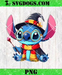 Stitch Harry Potter PNG, Stitch Wizard Halloween PNG