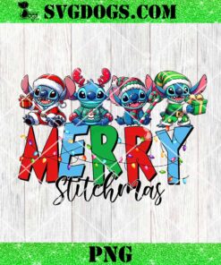 Stitch Merry Stitchmas PNG, Disney Lilo And Stitch Christmas PNG