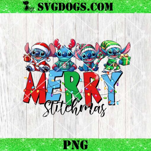 Stitch Merry Stitchmas PNG, Disney Lilo And Stitch Christmas PNG