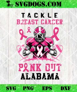 Tackle Breast Cancer Pink Out Alabama PNG, Alabama Crimson Tide player PNG