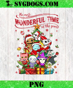 The Most Wonderful Time Of The Year PNG, Christmas Nightmare Friends PNG, Christmas Horror Movies PNG