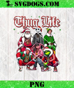 Thug Life Christmas Movie PNG, Santa Claus friends PNG