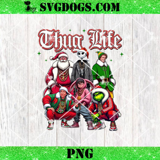 Thug Life Christmas Movie PNG, Santa Claus friends PNG