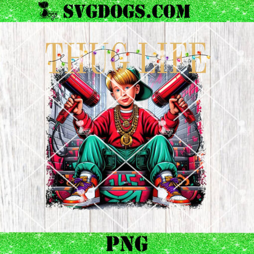 Thug Life Home Alone Christmas PNG, Christmas Movie Character PNG