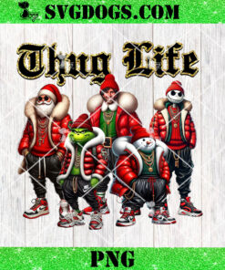 Thug Life Merry Christmas PNG, Christmas Friends PNG