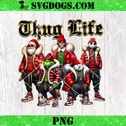 Thug Life Merry Christmas PNG, Christmas Friends PNG