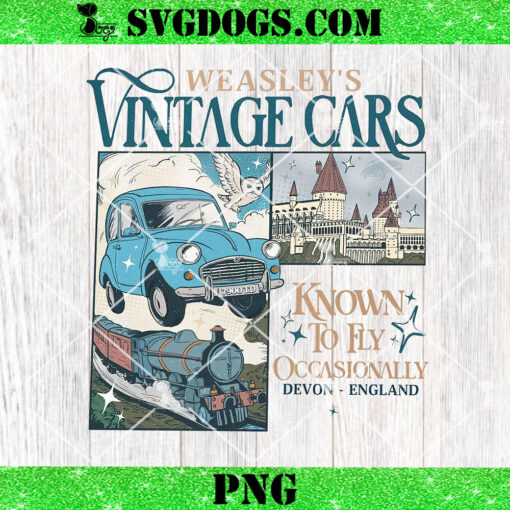 Wizard Flying Car Comfort Colors PNG, Wizard Flying Car PNG, Weasleys Vintage Cars PNG