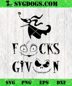 Zero Nightmare Before Christmas Fucks Given SVG, Horror Characters SVG PNG