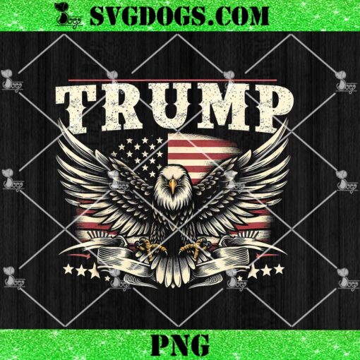 American Made Trump Merchandise PNG, America Eagle Flag Donald Trump PNG