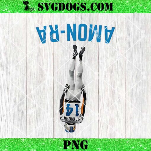 Amon Ra St Brown with the Headstand Celly PNG, Brian Branch Middle Finger PNG