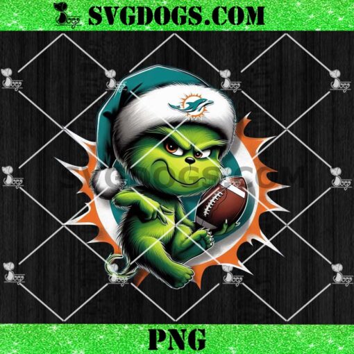 Baby Grinch Miami Dolphins football PNG, Grinch Dolphins NFL PNG