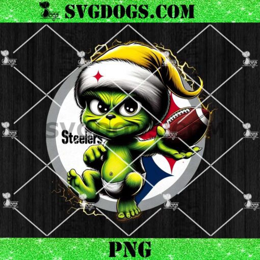 Baby Grinch Pittsburgh Steelers PNG, Steelers NFL Grinch Football Team PNG