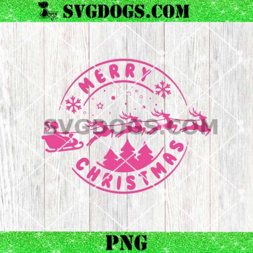 Barbie Girls Merry Christmas SVG, Pink Christmas SVG PNG