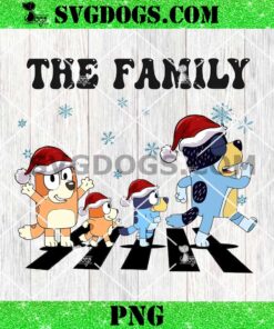 Bluey The Family Christmas PNG, Cute Bluey Family Merry Xmas PNG