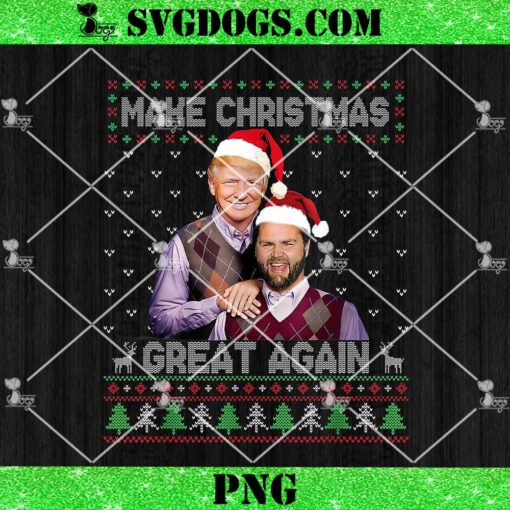 Brothers Make Christmas Great Again Santa PNG, Trump Vance Ugly PNG