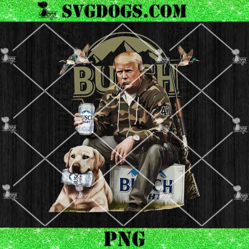 Busch Light Trump Hunting Deer PNG, Funny Beer Drinking Beer Hunting PNG