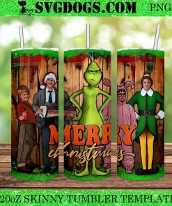 Christmas Home Alone 20oz Tumbler Wrap PNG, Grinch Christmas Movie PNG