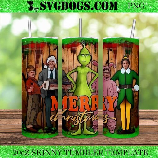 Christmas Home Alone 20oz Tumbler Wrap PNG, Grinch Christmas Movie PNG