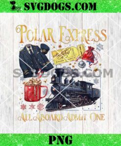 Christmas Pole Polar Express PNG, All Aboard Admit One PNG