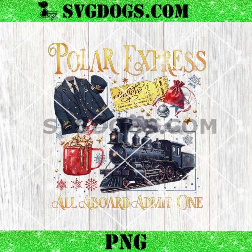 Christmas Pole Polar Express PNG, All Aboard Admit One PNG