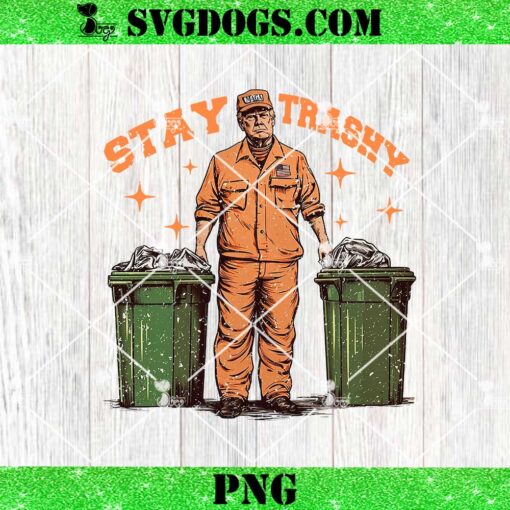 Cool Donald Trump as Garbage Collector PNG, Stay Trashy PNG