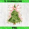 Coquette Pink Christmas Trees PNG, Pink Christmas Bows Woman’s Girl’s PNG