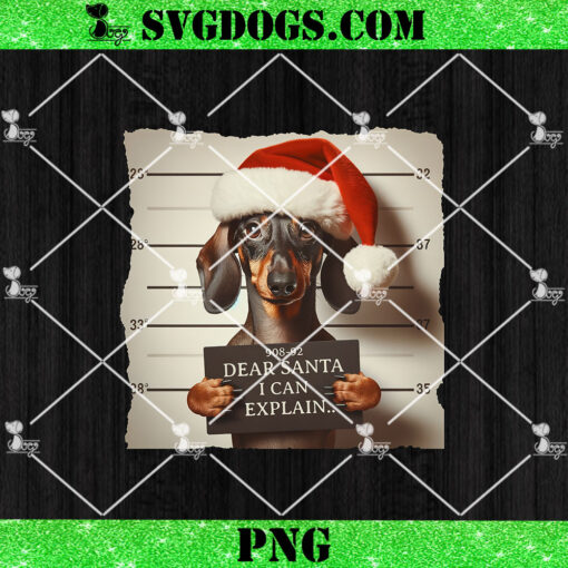 Dachshund Christmas Dear Santa I Can Explain Weiner PNG, Dog Christmas PNG