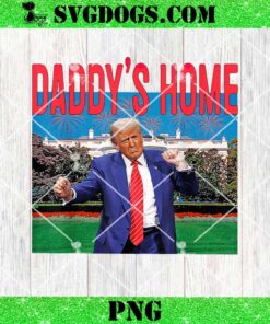 Christmas Santa Trump Daddys Home White House 2024 PNG, Christmas Trump PNG