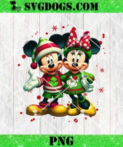 Disney Mickey Minnie Grinch Christmas PNG, Mouse Disney Christmas Ugly PNG