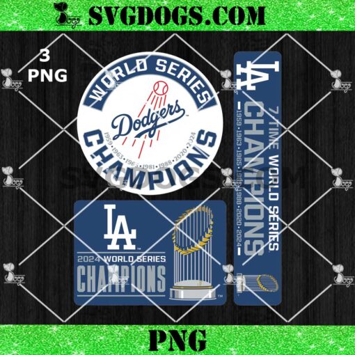 Dodgers World Series 2024 Championship PNG Bundle, Los Angeles Dodgers PNG