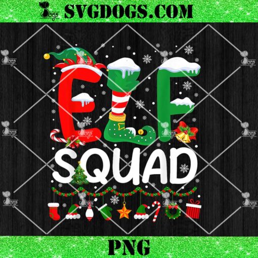 Elf Squad Christmas Family Matching PNG, Santa PNG