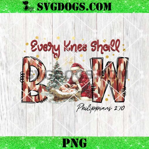 Every Knee Shall Bow PNG, Santa Christmas PNG