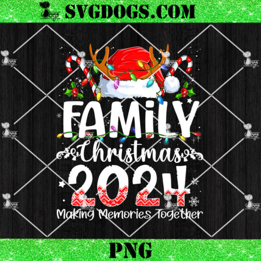 Family Christmas 2024 Matching Squad Santa Elf PNG, Funny Xmas Santa Hat PNG