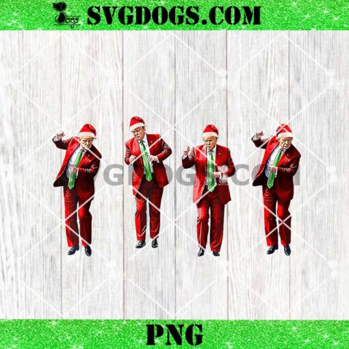 Funny Trump Dance Santa Claus Christmas PNG, Trump Dance Wins PNG