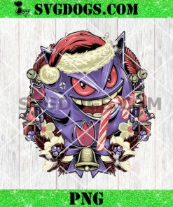 Gengar Pokemon Christmas PNG, Pikachu Santa PNG